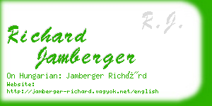 richard jamberger business card